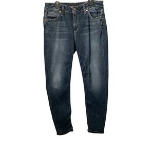 Silver Jeans Co. Womens Skinny Dark Wash Denim Jeans Size 32 Waist 28 Inseam